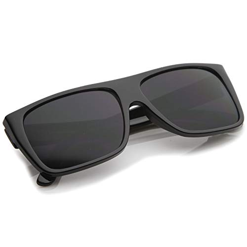 zeroUV Retro Flat Top Wide Temple Eazy E Style Rectangle Sunglasses 57mm4