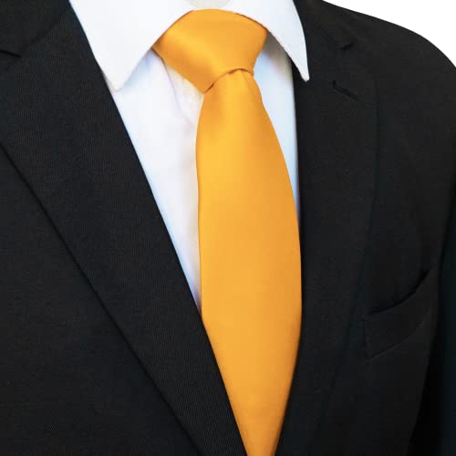 Image of JEMYGINS Solid Color Tie Mens Necktie for Business and Wedding