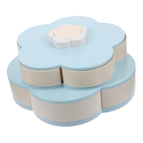 Boîte à collations rotative cadeau de crémaillère bleu pour nouvelle maison