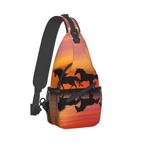 Funny Horse Crossbody Bag Horse Shoulder Bag Backpack Animal Sling Bag Chest Casual Daypack for Outdoor2