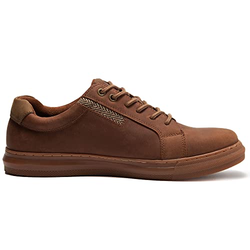 Image of Men's Fashion Casual Oxford Sneakers Suede Leather Walking Shoes for Men Comfortable Daily Footwear Size 7