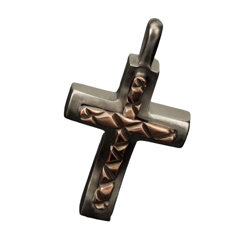 Sterling Silver Cross Pendant, Men's Cross necklace, Silver Handmade Cross Pendant, Cross Jewelry, gift for him,P-113