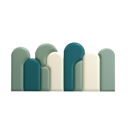 Paneles de pared verdes de espuma suave autoadhesiva tamaño completo 2