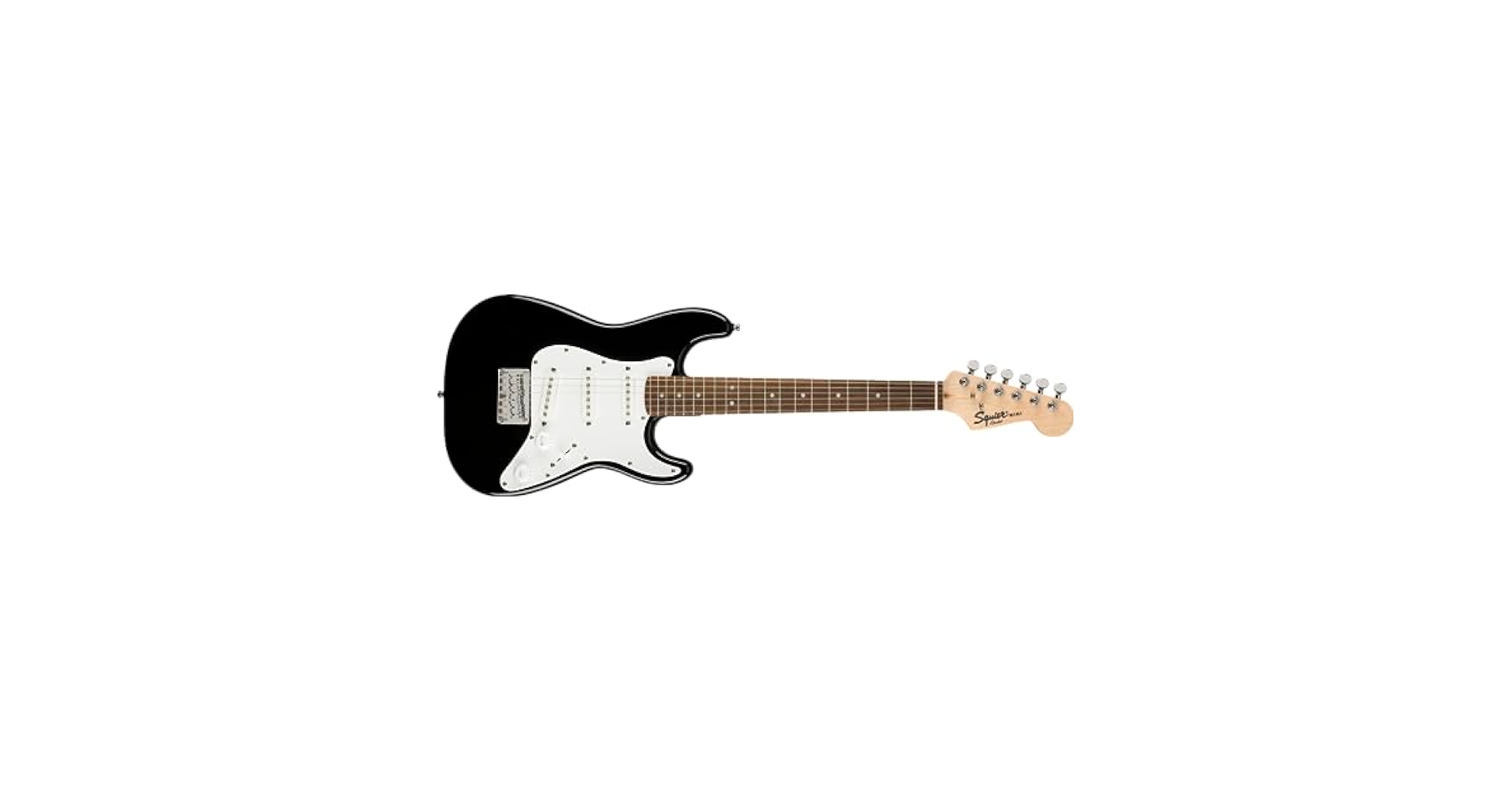 ギター Fender Squier mini Stratocaster black Squier Mini Stratocaster Electric Guitar - Black with Laurel