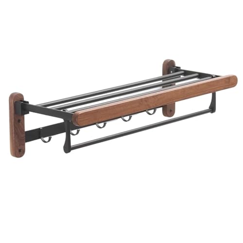 Rack de serviette de salle de bain noire LWX porte-serviette mural moderne