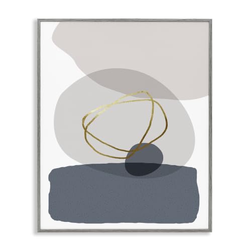 'Modern Contemporary Abstract Rock Shapes Glam'| Framed Giclee Art