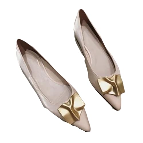 Women Summer Solid Color Flats Shoes Trendy Pointed Toe Slip-On Shoes
