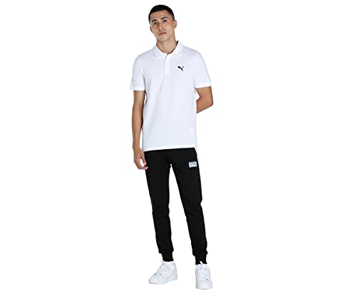 Image of Puma Men's Active ESS Polo T-Shirt | Casual and Comfortable Cotton Solid Regular Fit Polo for Men | Ribbed Collar | Ideal for Golf, Travel, Office & Everyday Comfort