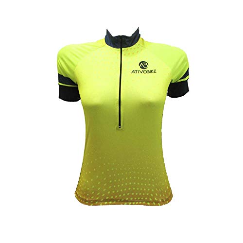CONJUNTO CICLISMO FEMININO AMARELO FLUOR Amarelo, M