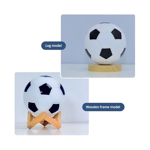 Lámpara de mesa pequeña con forma de vaso de fútbol blanca para escritorio 5