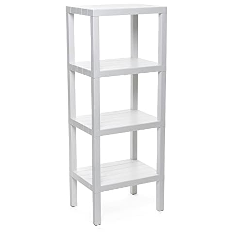 Estantería Tatay Lombok Rectangular, 4 alturas, Polipropileno, Libre de BPA, Acabado Efecto Madera, Topes Antideslizantes Cover