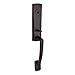 Baldwin FDMIAXROUCRR112 Reserve Full Dummy Handleset Miami x Round with Contemporary Round Rose in Aged Bronze Finish