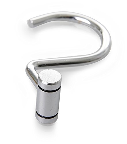 BINO | Shower Curtain Hooks, Chrome | Set of 12 Shower Curtain Rings | Shower Hooks for Curtain Shower Rings