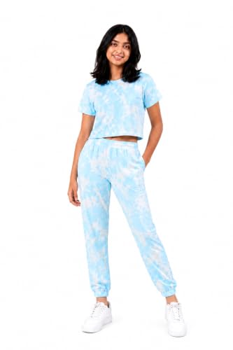Image of Tweeny Mini Girls Kids Joggers | Tie Dye Joggers set | Track pant set | Pyajama with Crop top Combo Summer wear for Girls