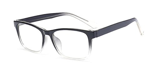 EYEUV Unisex Glasses Square Clear Lens Plastic Frame Retro Eyeglasses