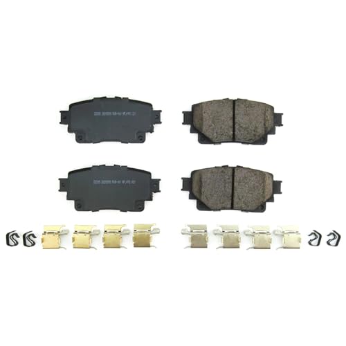 Image of PowerStop Rear Brake Pads for Lexus IS300 2022-25 |IS350 2022-25 |IS500 2022-23 |NX250 2022-25 |NX350 2022-25 |Lexus NX350h 2022-25 - Z17 Ceramic Brake Pads with Installation Hardware, 17-2305