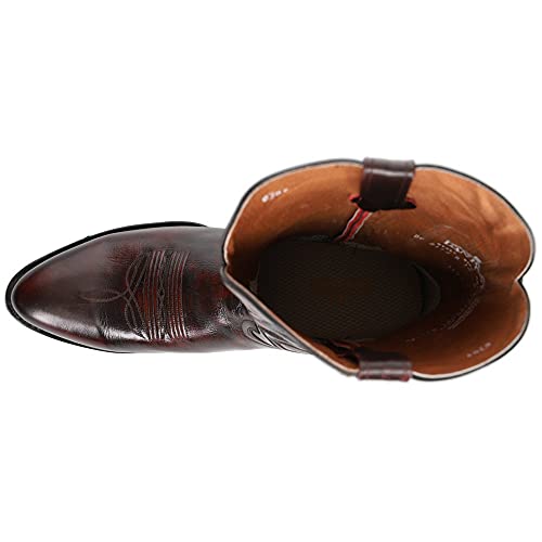 Dan Post Mens Milwaukee Round Toe Cowboy Western-boots, Black Cherry, 12 US4