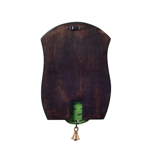Image of AAKRITI ART CREATIONS Key Holder, Bird Haven Key Holder | Rustic Wooden Wall Organizer with 5 Hooks | New Home Gifts | Multifunctional Entryway Decor Item