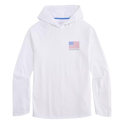 vineyard vines Men's Micro Whale Flag Long-Sleeve Harbor Performance Hoodie Tee4
