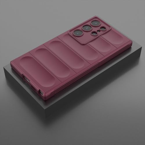 HPQWN Funda a Prueba de Golpes para Samsung S21, Carcasa de Silicona Suave Mate (para Samsung S21/rojo Vino)