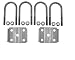 U-bolt Kit for Mounting 3,500-lb, Round Trailer Axles - 5-1/2" Long U-bolts