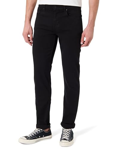 7 For All Mankind Men's Slimmy Luxe Performance Plus Black Jeans, 34W