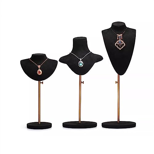 Rangement bijoux vertical et titulaire de stockage pour collier et chaîne noire