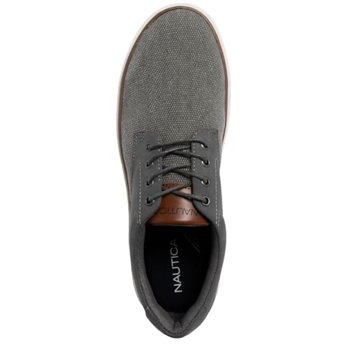 Nautica Men’s Dress Sneaker Oxford, Business Casual Lace-Up Shoes for Office Work, Comfortable Professional Style - Courtenay - Grey, Size 11 by Nautica - Used condition - Image 4