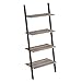 VASAGLE Scaffale a Scala, Libreria a 4 Ripiani, Portaoggetti Contro Parete, per Soggiorno, Cucina, Ufficio, Struttura Stabile in Acciaio, Stile Industriale, Greige e Nero LLS043B02