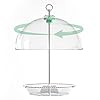 Rotating Dome Platform Bird Feeder Adjustable Bird feeders for Outside Hanging Tray with Drainage Holes Can Be Filled with Mealworms Seeds and Fruits Attract Bluebirds Cardinals