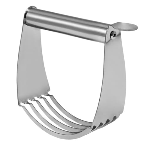 Kichvoe Cortador de Masa Mango de Acero Inoxidable, Herramienta para Repostería y Pastelería, Batidor Portátil para Mezclar Harina y Mantequilla, Utensilio de Cocina Resistente