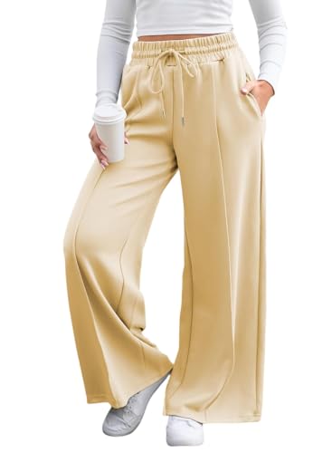 Image of Q - RIOUS Women's Wide Leg Drawstring Relaxed Fit Trouser