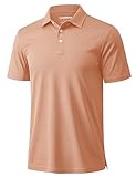 MAGCOMSEN Golf Polos for Men Dry Fit Shorts Sleeve Performance Polo Shirts Casual Classic Fit Polo Shirts Summer Jersey Polo Shirts Apricot L