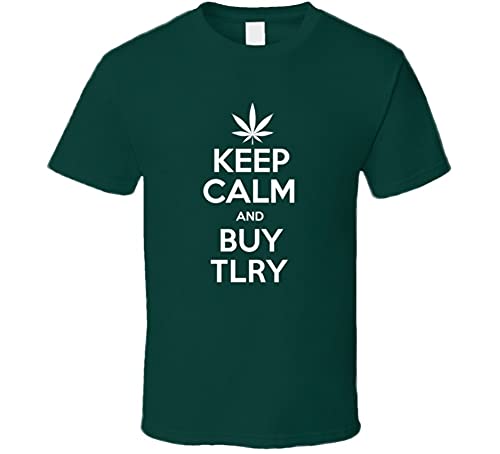 Keep Calm and Buy Tlry Tilray Inc Weed Marijuana Stock Code Investment T Shirt 2XL Forest Green