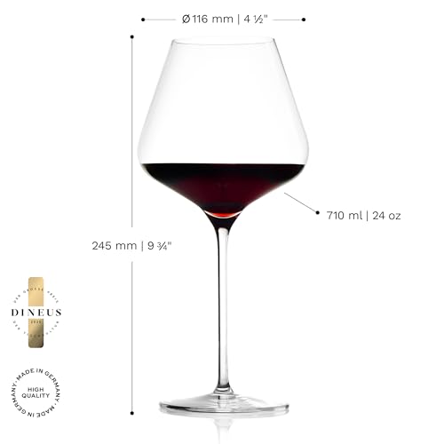 Foto von Stölzle Lausitz Burgundergläser Quatrophil 6er-Set 710ml – Elegante Rotweingläser ideal für Burgunder – Burgunderkelch aus Kristallglas für optimale Aromaentfaltung – Spülmaschinen- & Stoßfest
