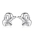 Qings Damen Ohrstecker 925 Sterling Silber Ohrringe Kinder Elefant Schmuck Kinder Ohrstecker Niedlich Elefanten Geschenk für Kinder Damen Mädchen