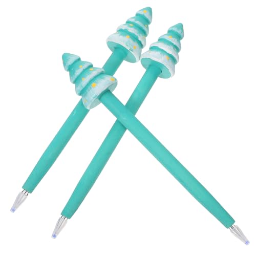 Bolígrafos gel navideños diseño árbol de Navidad 3 pcs