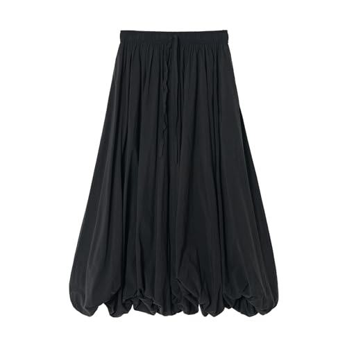 Women’s Summer Cotton Midi Skirt, High-Waisted A-Line Casual Long Skirt2