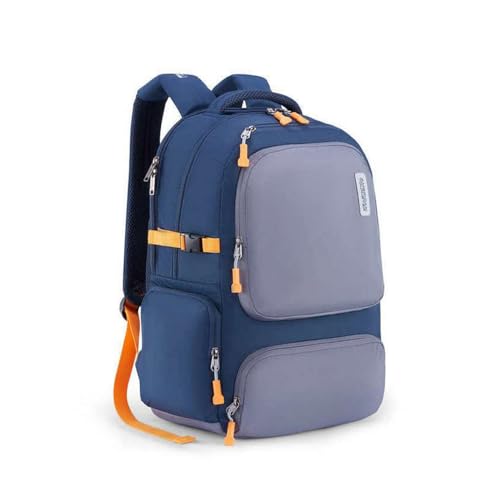 Image of American Tourister Zipper Brett 3.0 Polyester Men's Backpack (Free Size, Grey)
