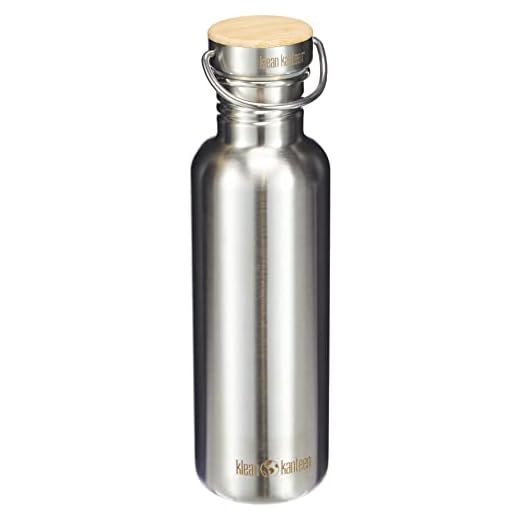Klean Kanteen Unisex utomhus vattenflaska, silver (silvermatt), 800 ml