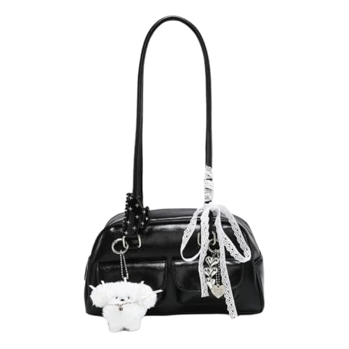 Sac à bandoulière avec nœuds japonais en simili cuir souple