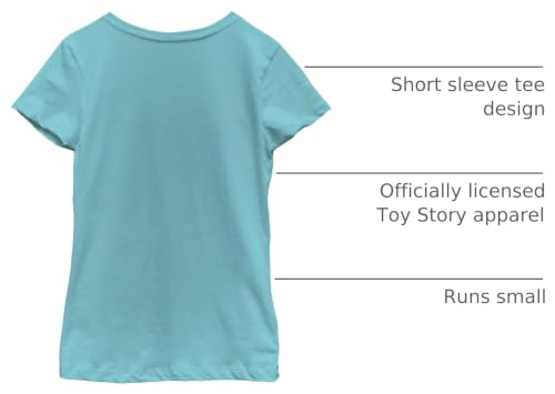 Image of Disney Pixar Girl's Toy Story Four Buds Panels T-Shirt - Tahiti Blue - X Large