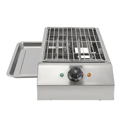 Elektrischer Grillkocher 220V Elektrischer Grillofen, 2.6KW Tischgrill Elektrischer Grillofen, Barbecue-Elektrogrill 28x54x13.5CM Edelstahl Elektrischer Grillofen, Einstellbarer Temperatur – Bild 6
