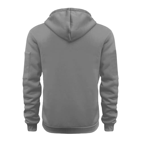 Men's Full-Zip Fleece Hoodie Mens Zip Up Hooded Sweatshirt Casual Knit Hoodies Fashion Drawstring Sweatshirts3