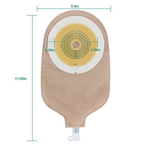 Vlookup 20Pcs Urostomy Bags,One-Piece Drainable Pouches With Measure Card For Ileostomy Stoma Care, Cut-To-Fit #TOP5