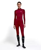 FALKE Damen Baselayer-Shirt Maximum Warm High Neck W L/s Sh Funktionsmaterial schnelltrocknend 1 Stück, Rot Merlot 8117 Trend, L