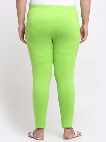 Image of Soft Cotton Ankle Lenght Solid Regular and Plus 35 Colours Leggings for Womens and Girls (Sizes :- M to 6XL)