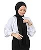 Prien Foulard Hijab Pour Femme, Robe De Priere, Bonnet Moderne En Jersey Doux, Turban Musulmane Turque, Abaya De Prière Haut De Gamme, Cadeau Omra, Ensemble Hijab (Noir) #3