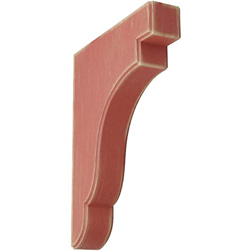 1 3/4"W x 8 1/2"D x 11"H Bedford Wood Vintage Decor Bracket, Salvage Red