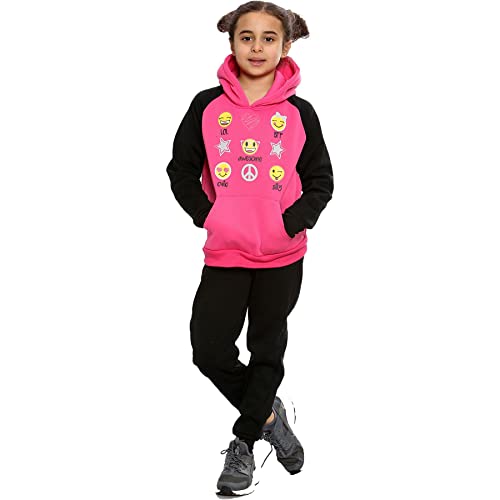 Ensemble sweat et pantalon fille en toison rose pour l'école et les loisirs